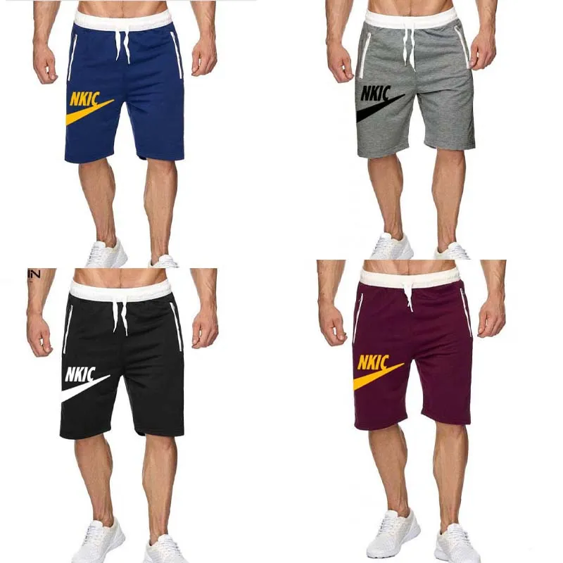Herrsportbyxor tr￤nar kroppsbyggande sommar shorts tr￤ning fitness gym kort byxor dragsko elastisk midja springa m￤n pant varum￤rke logotyp