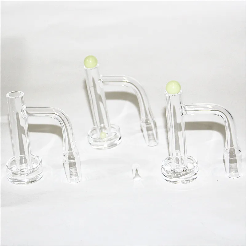 Narghilè Contral Tower Seamless Completamente saldato Terp Slurper Blender Spin Quartz Banger con set di sfere in marmo di vetro 14mm Chiodi con bordo smussato maschio per bong rig