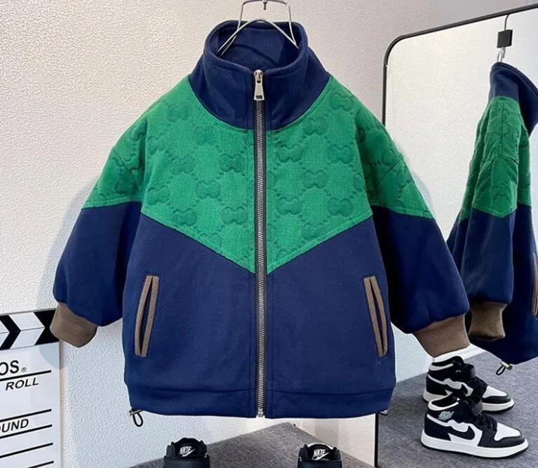 Veste de baseball de styliste pour enfants, blouson épais pour garçons, manteau d'hiver