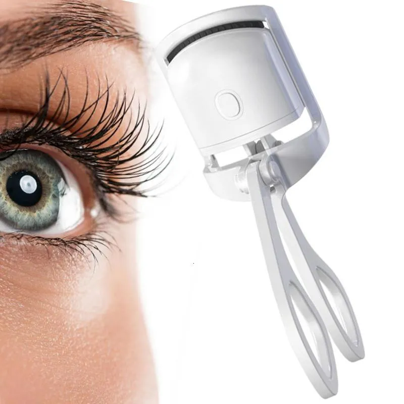 Eyelash Curler Electric uppvärmd långlastande Curl Eye Lash Perm Es Clip Device Makeup Tools 230214