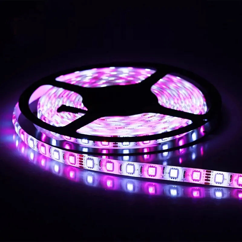 Striscia Led DC12V SMD5050 RGBW RGBWW Flessibile 300LEDs 5M Roll PCB Bar KTV Computer Scrivania TV Sfondo Decorazione per Festa di Nozze Vacanza Ora Crestech