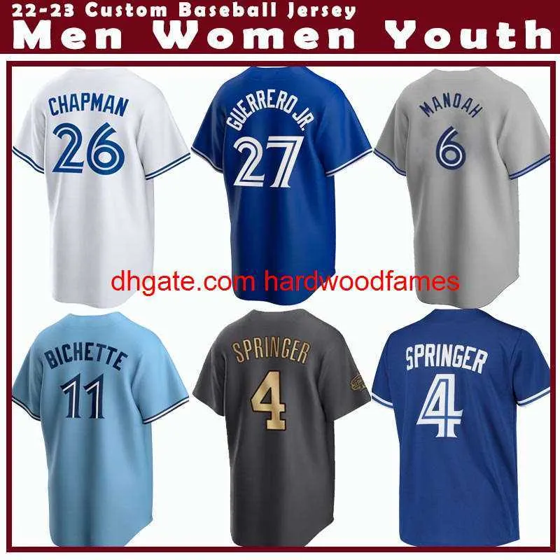 Baseball jersey Vladimir Guerrero Jr. Bo Bichette George Springer Matt Chapman Kevin Gausman Alejandro Kirk Alek Manoah Lourdes Gurriel Jr. Romano