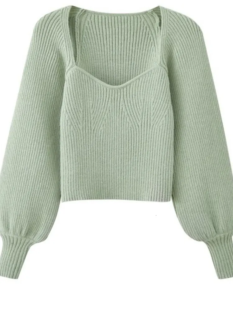 Swetry Sweter Sweter Sweter z długim rękawem na dzianina z długim rękawem Solidny kolor ciepłej koszuli dolnej jesień i zimowy upuszczenie T448 230214
