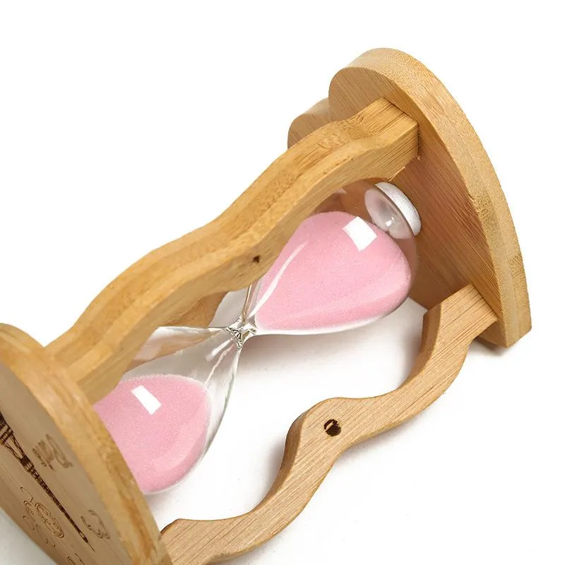 Klockor tillbehör andra kärlekstorn trä timglas 3/5/10/15 minuter timer timglas heminredning ornament färgglada sandgåvor klocka
