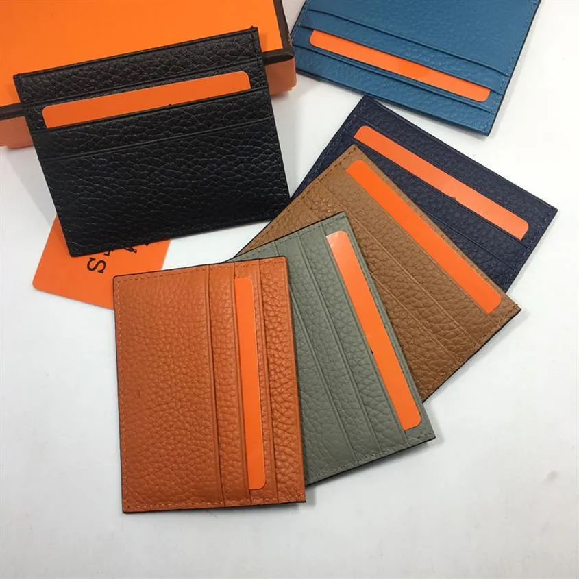 Slim Men Clutch Billfold Wallet Credit ID Card Holder Thin Purse Bank Card Package Coin P￥p￥se Business Women Real Leather ID C268S