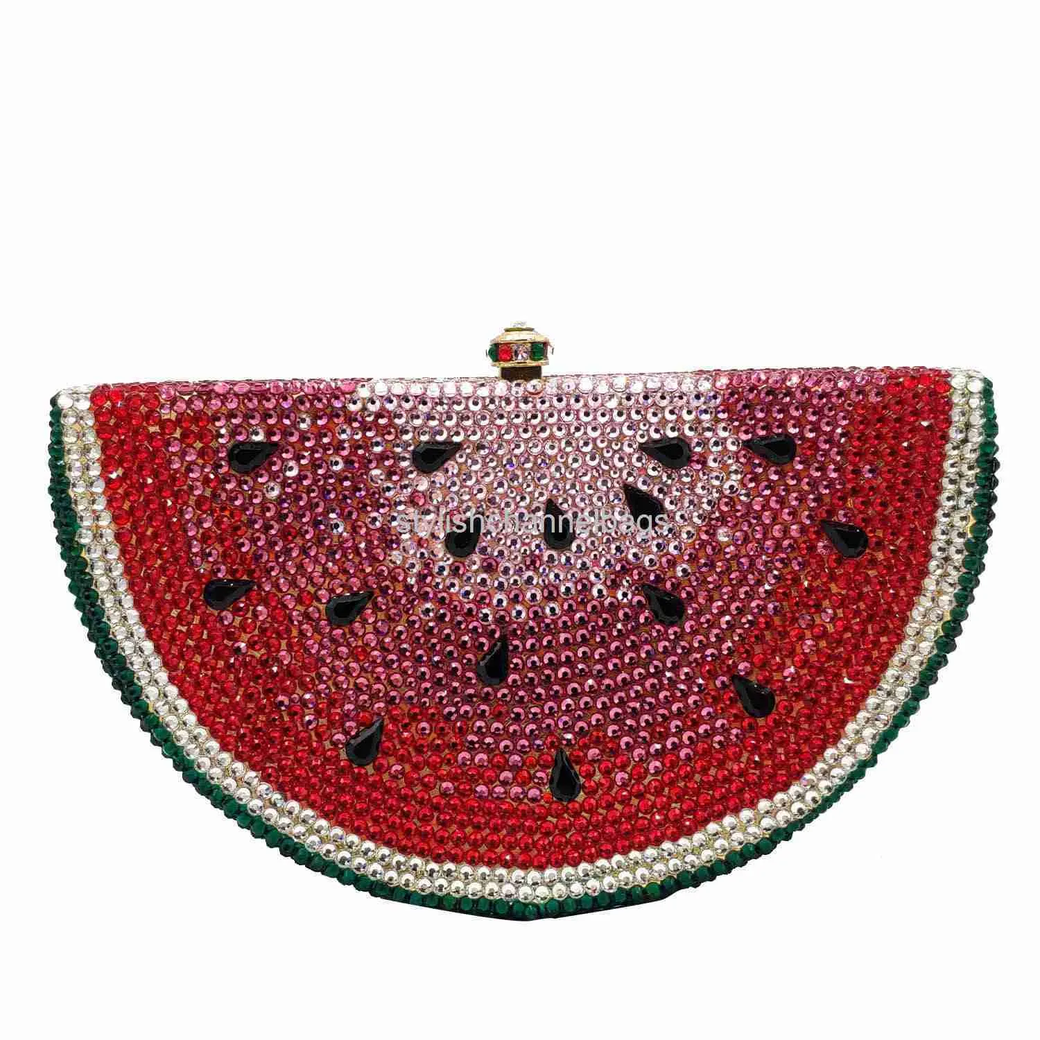 Totes shinestone watermelon bolsa de cristal de cristal completo festas de festa bolsa bolsa bolsa bolsa bling de alta qualidade