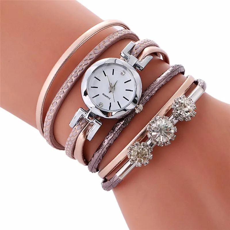 Armbandsur 2023Luxury Ladies Armband Watch Diamond Circle Student Fashion Table Dress Watches Clock Relogio Feminino Gift