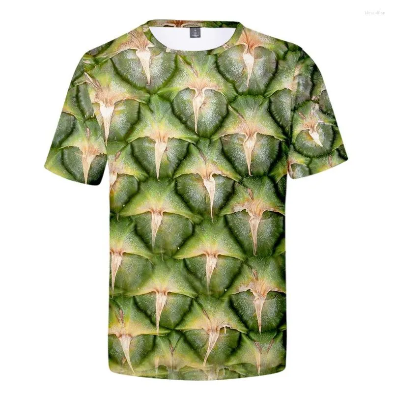 T-shirt da uomo 2023 T-shirt estiva che assorbe il sudore e facile da asciugare pelle di frutta stampa digitale 3D