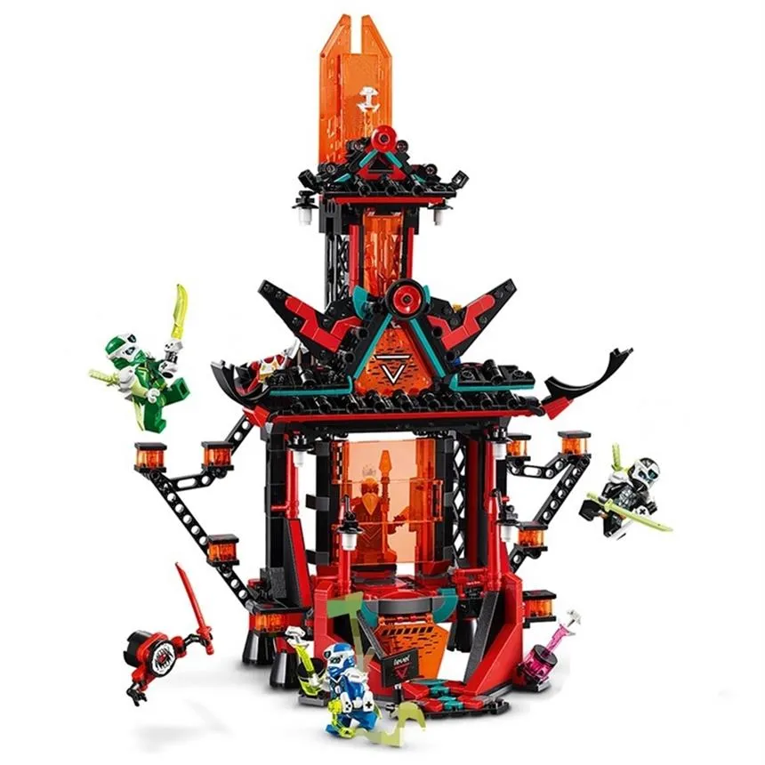 Em estoque ninjagoeds filme império templo da loucura blocos de construção figuras 2020 montar bloco crianças brinquedos blocos ninja lj200928232t