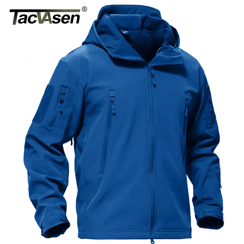 Mensjackor Tacvasen Winter Army Coat Militär Tactical Fleece Waterproof Softshell Hoodies Airsoft Men 4XL 230214