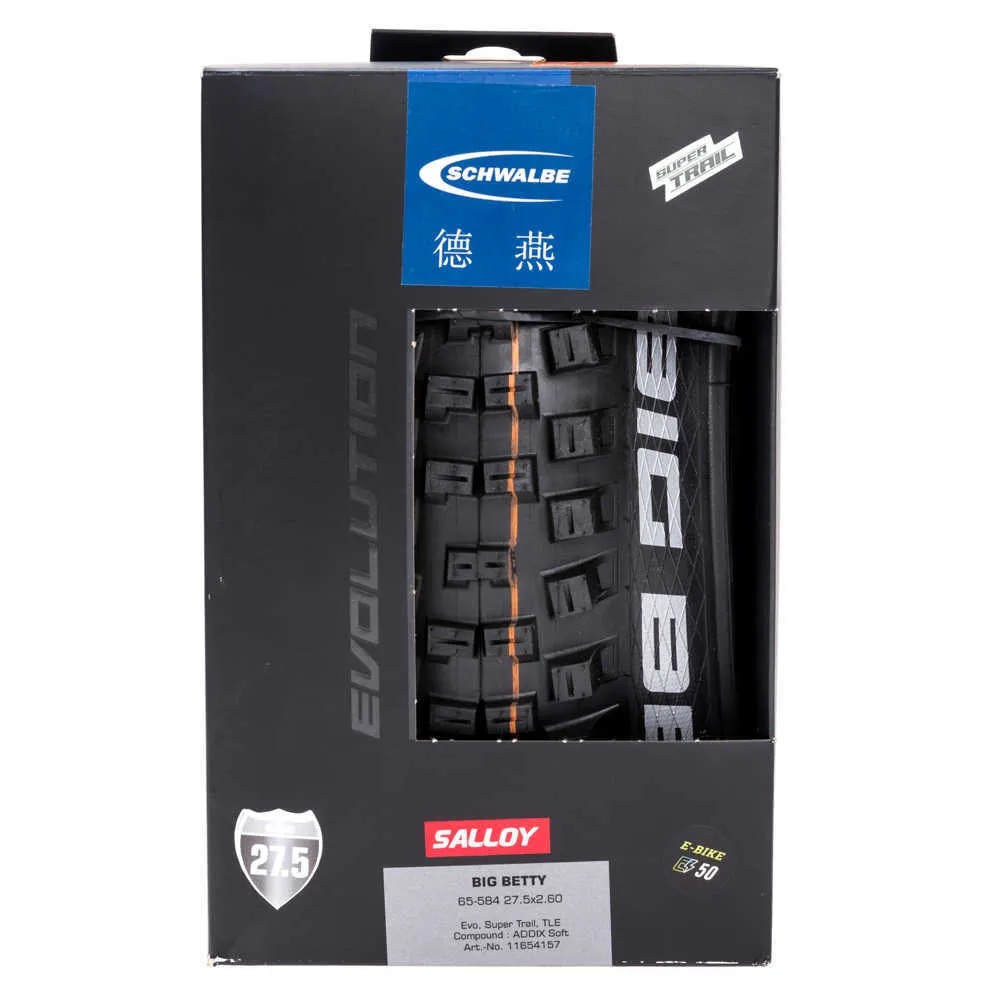 Pneus SCHWALBE Big Betty 27.5/29x2.60 65-584/622 pneu de vélo pliant Super Trail EVO Tubless TLE pneu de VTT pièces de cyclisme vtt 0213