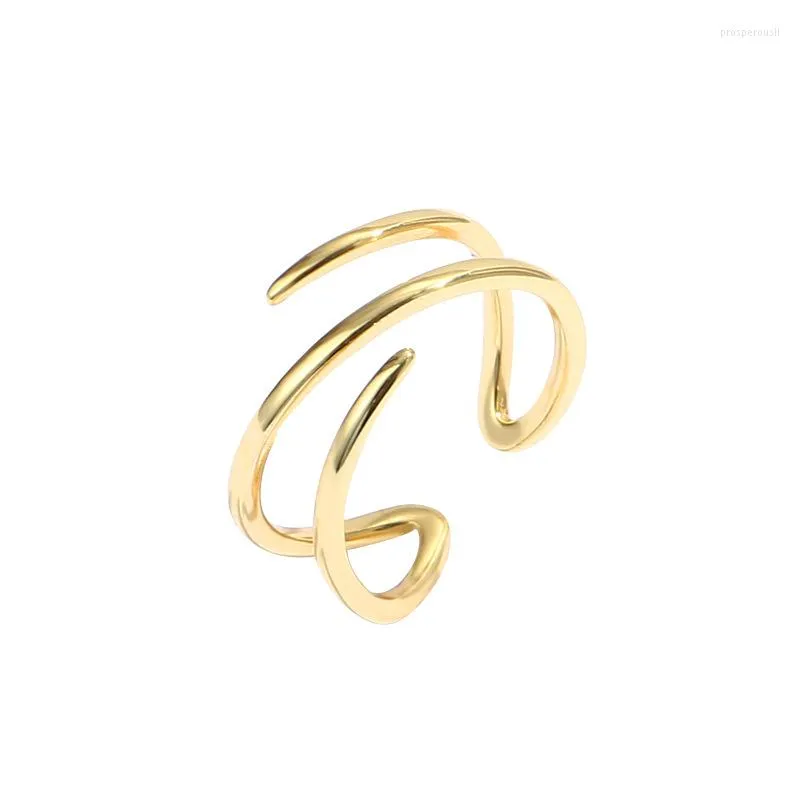 Pierścienie klastra dla dziewczyny srebrny zestaw kolorów rozmiar Grunge y2k skręcone akcesorium estetyczne k złota projektant biżuterii przeciw stresie obręcz kobiety