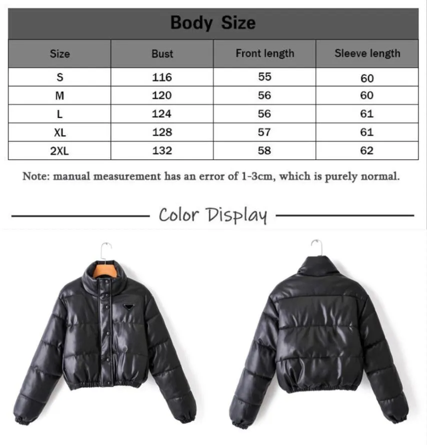 Design de moda original das mulheres jaquetas de couro do plutônio senhoras luxuosas preto punk puffer jaqueta curto algodão outerwear casacos vestuário