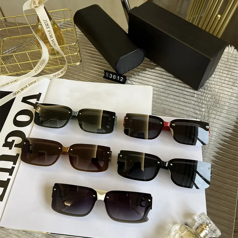 2023 new Luxury Rectangle Womens Square Sunglasses Fashion Womens Brand Deisnger Full Frame UV400 Lens Summer Style Square Top Quality Come With Case