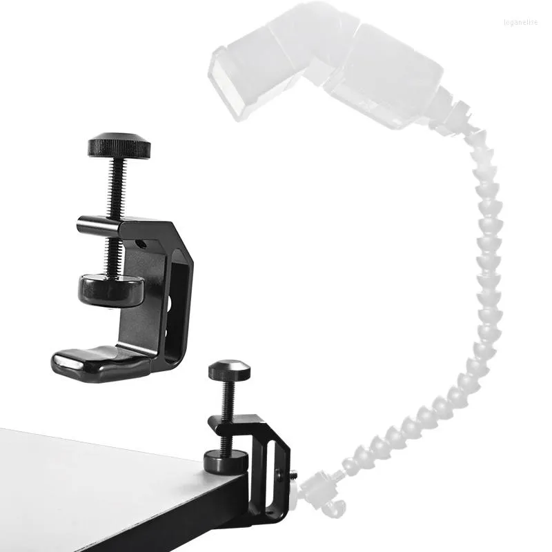 Tripods Desktop C-shape Aluminum Alloy Clamp Mount Holder With 1/4" 3/8" Screw Holes For Cameras Pography Flash Light