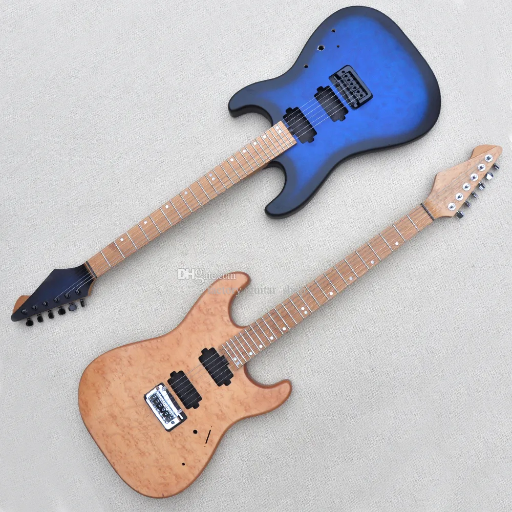 Custom Unfinished 7 String Electric Guitar With Roasted Maple Fretboard
