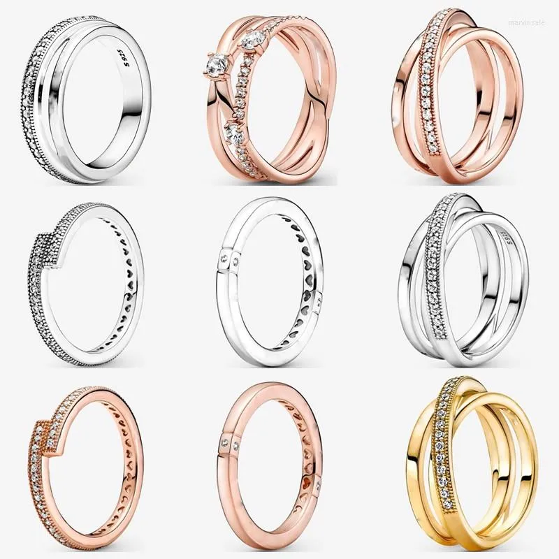 Cluster Rings 2023 Top Share Women's Jewelry DIY925 Серебряное серебро подходит оригинальные аксессуары ручной работы, соответствующие кольцу оптом