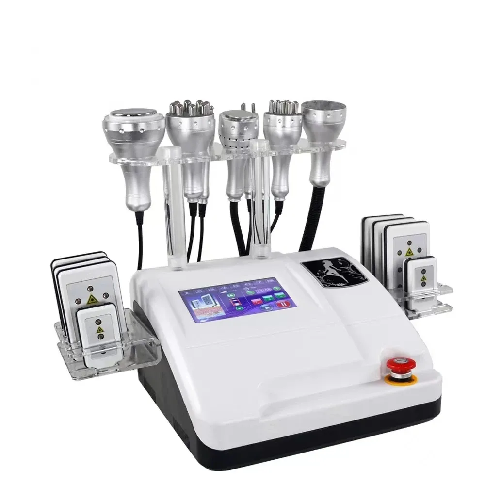 Professionell 8 i 1 hudvårdsbantningsmaskin ultraljuds kavitation radiofrekvens för spa ce