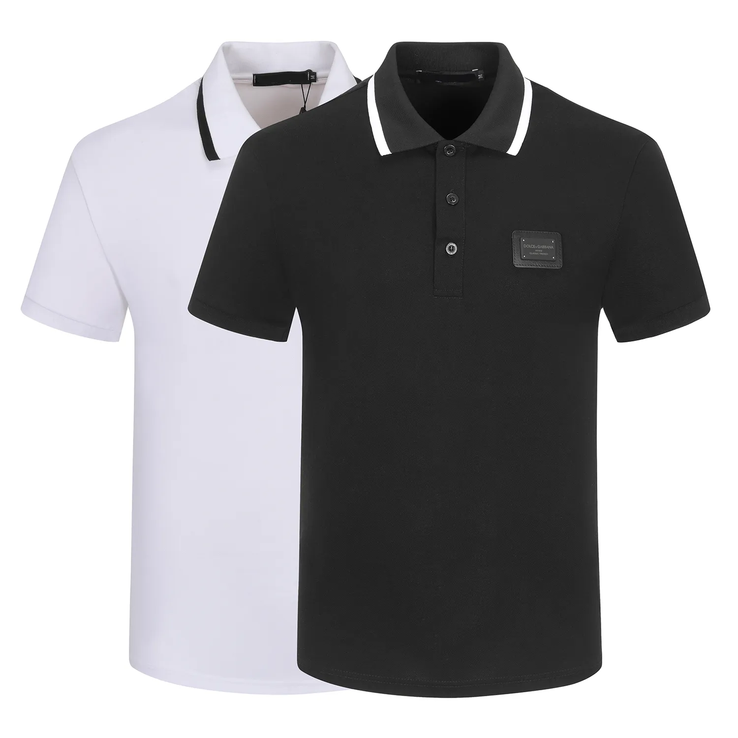 Polo blanco y negro hombre hotsell