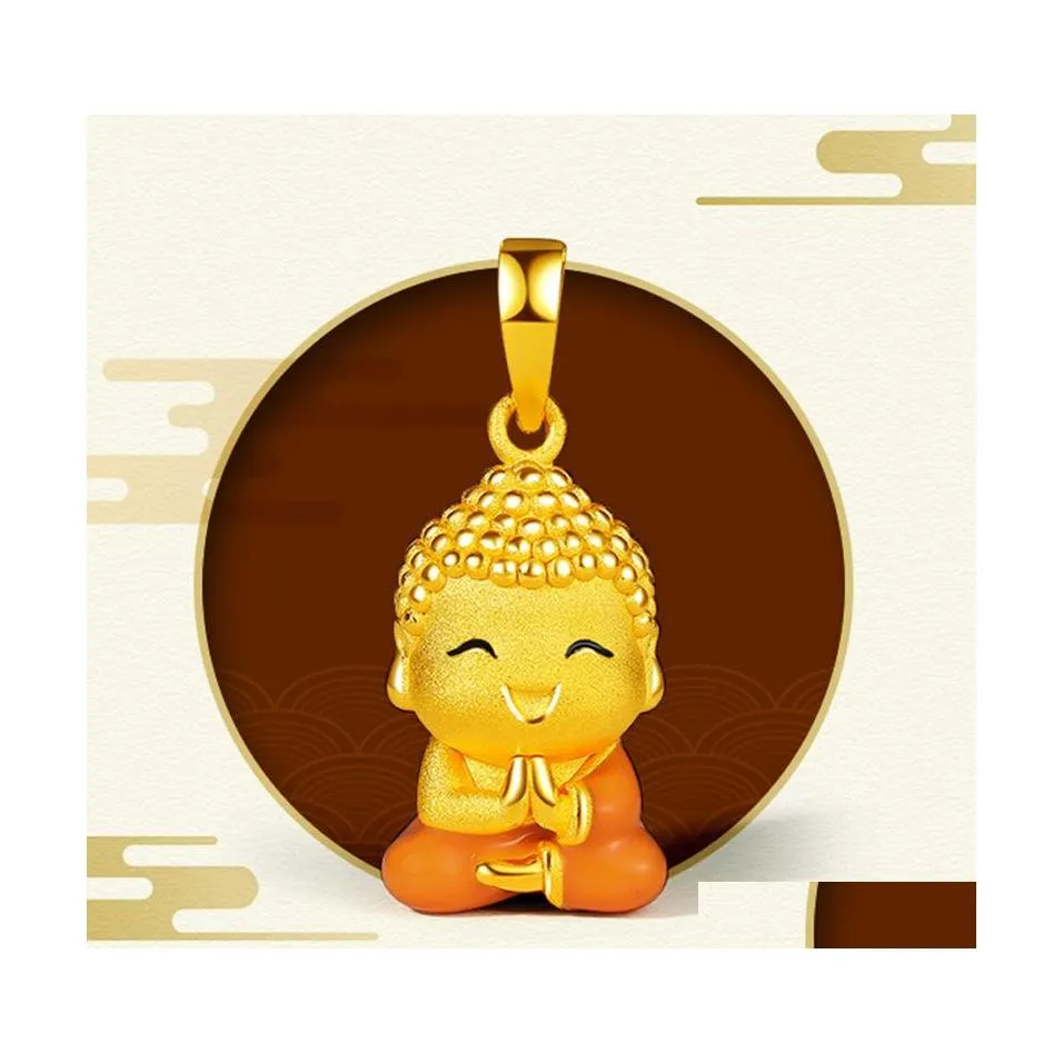 Pendentif Colliers Or Bouddha Bouddhisme Collier Pour Femmes Hommes Bijoux Sable Chaînes Drop Delivery Pendentifs Dhlp7