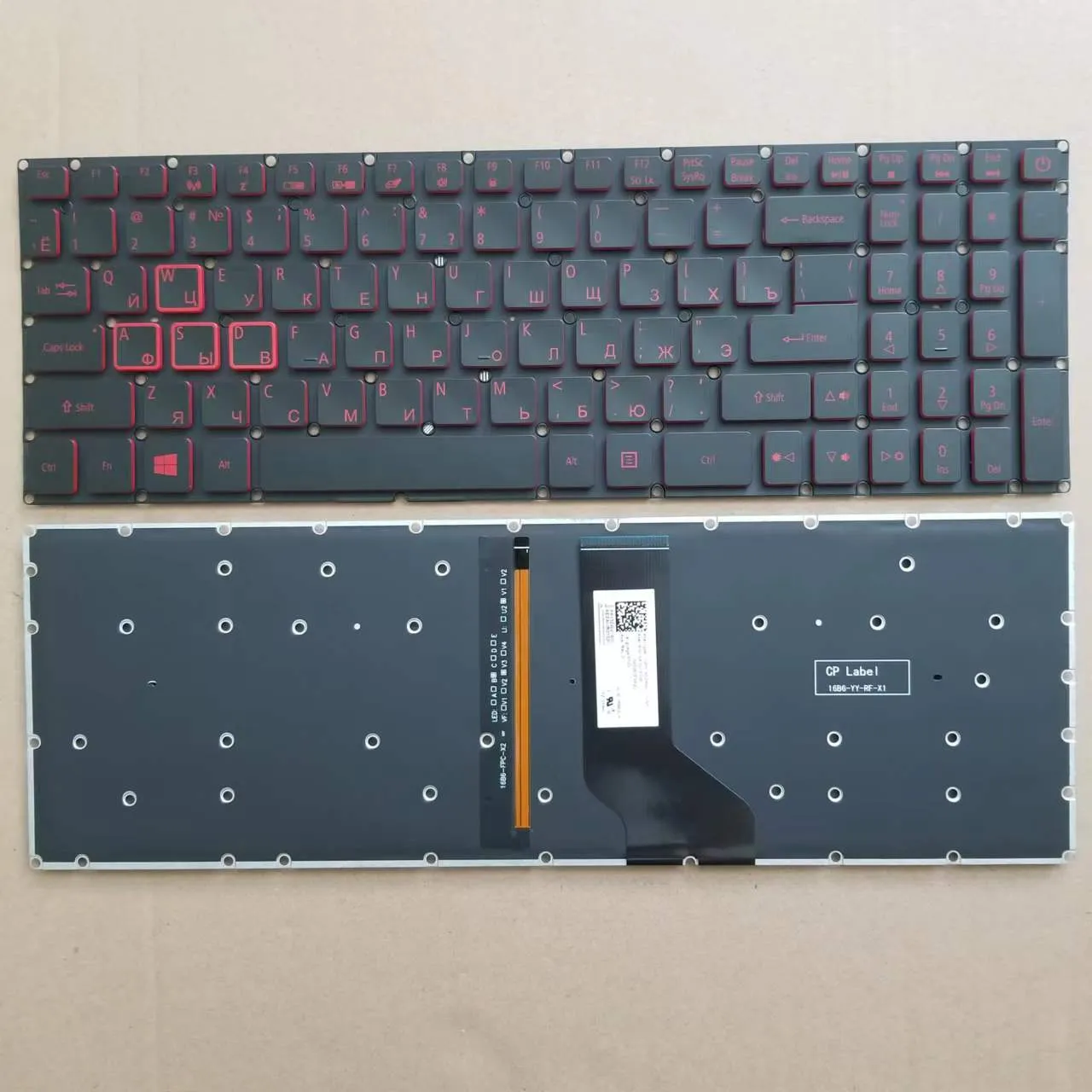 Laptop RU/TI Keyboard For Acer Nitro 5 AN515 AN515 51 AN515 52 AN515 53 ...