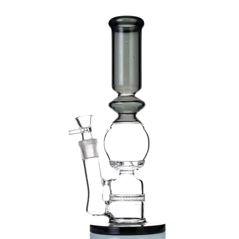 Glass Bong Smoke Bongs Water Pipe Smoking Pipes Dabber Rig Oil Tubes Filitre Inside 11.8 Inch 5mm Thickness 19mm Male Bowls huge bangs