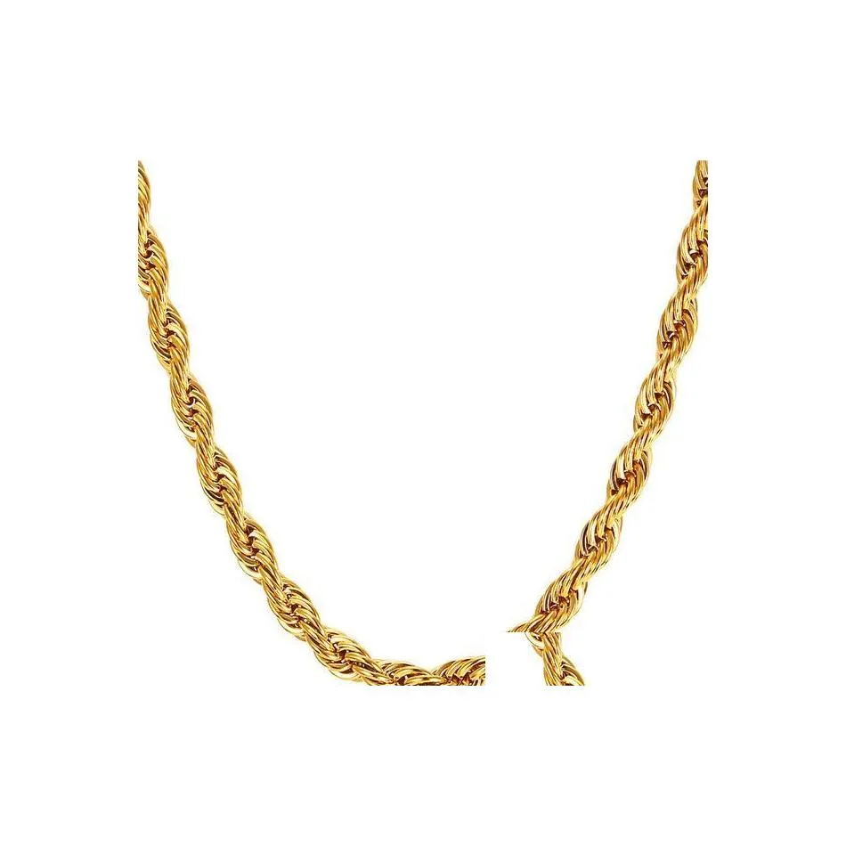 Chains Gold Pretty Necklace Bracelet Chain Fashion Stainless Steel Color Plated 18K Perfect Necklaces Drop Delivery Jewelry Pendants Dhclp