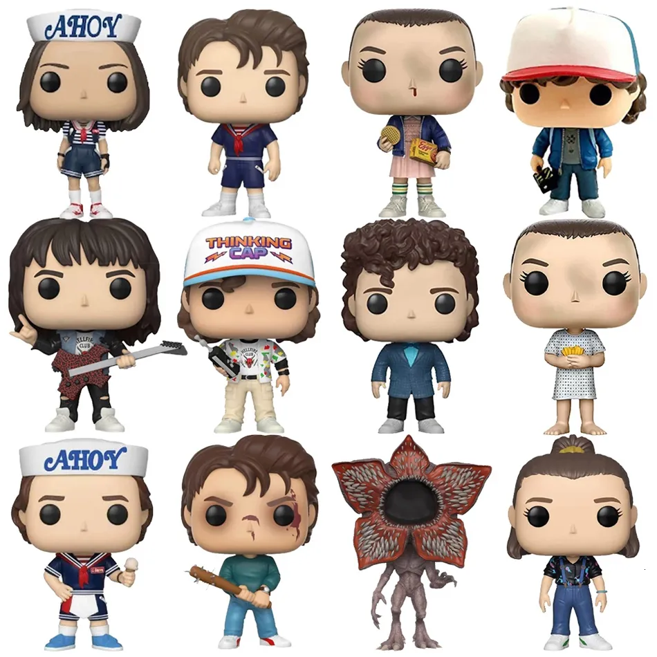 Anime Manga Stranger Things Montauk -personage Eddie Munson Dustin Steve Action Figure Dolls Toys Collection Room Decoration Christmas Gifts 230213