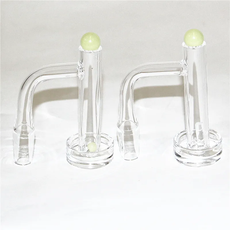 Hookahs Contral Tower Quartz Banger Beveled Edge Smoking Nails 14mm OD With Marble Carb Cap Solid Pillars For Glass Bong Dab Rigs Ash Catchers
