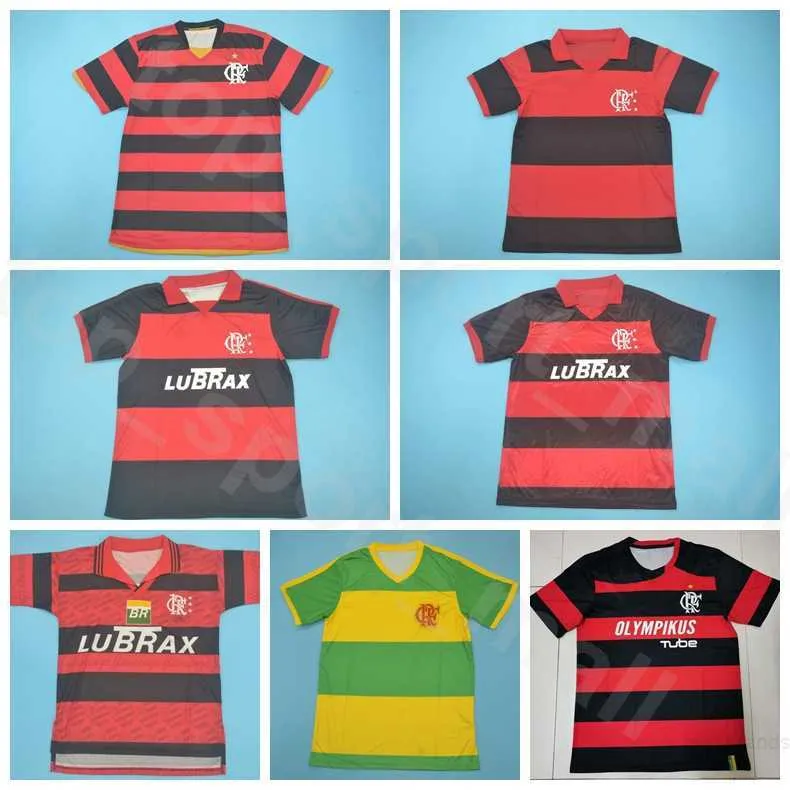 1982 1988 1990 1995 Cr Flamenco Retror Soccer Jersey Vintage Guerrero Diego 11 Romario 10 Adriano Team Red White Football Shirt Kits Uniform