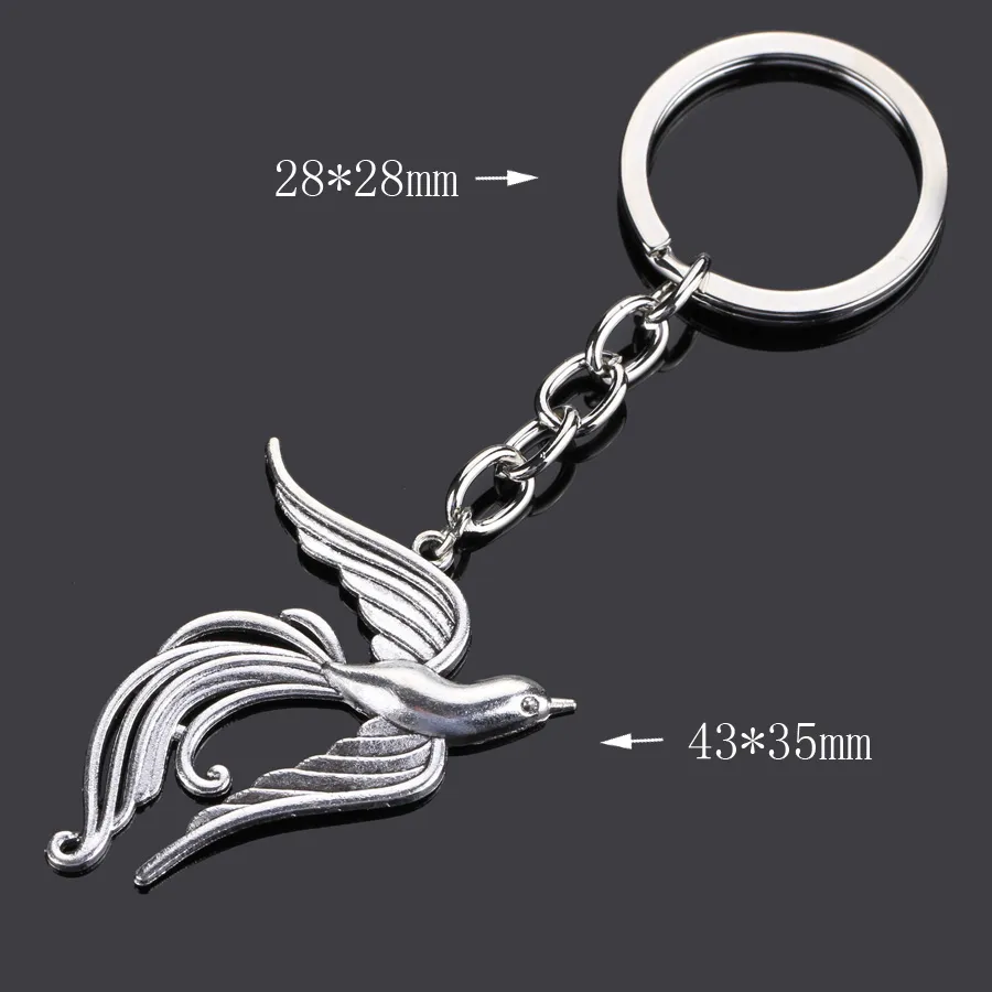 Anelli chiave Take Keychain tastiera tastiera tastiera catena chiave per donne uccello fly wings di compleanno di gioielli regalo