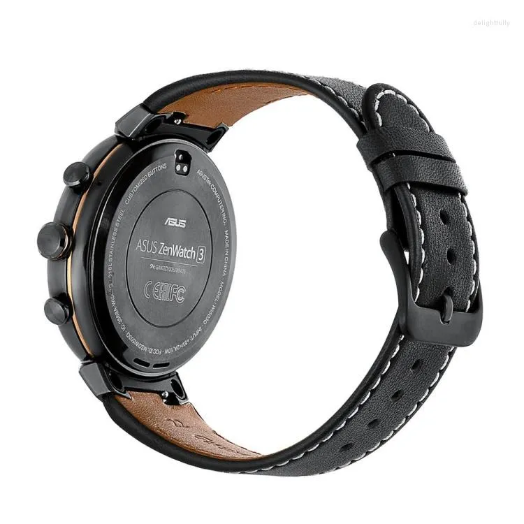 Pulseiras de relógio pulseira de couro genuíno para ASUS ZenWatch 3 WI503Q