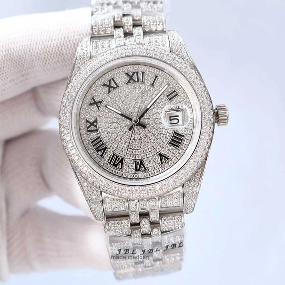 03UZ Other Watch Diamond Watch Mens Automatic Mechanical Watch Waterproof 41mm With Diamond Studded Steel Sapphire Women Busins Wristwatch