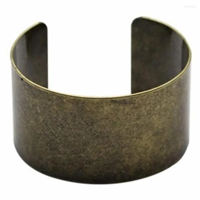 Rzutowana bransoletowa mosiężna metalowa antyczna mankiet pusta bransoletka otwarta grawerna dla kobiet lub męskich