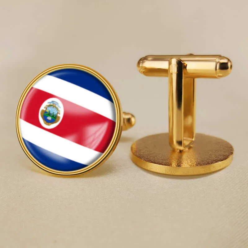Gemelos de la bandera de Costa Rica en todo el mundo Gemelos de la bandera Traje de botón Decoración para manualidades de regalo de fiesta