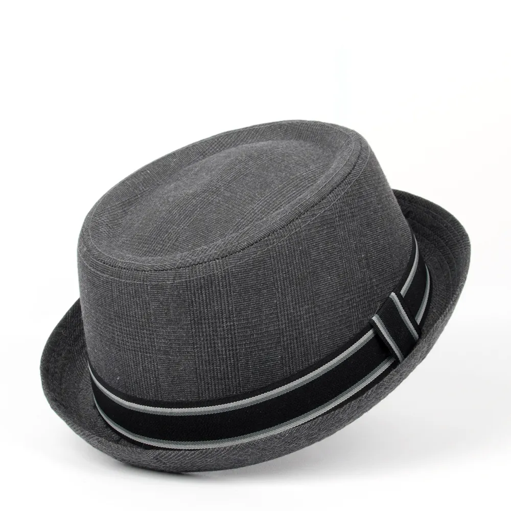 Large Brim Chapeaux Seau Hommes Fedora Plat Porc Pie Pour Gentleman Papa Bowler Porkpie Jazz Grande Taille S M L XL 230214