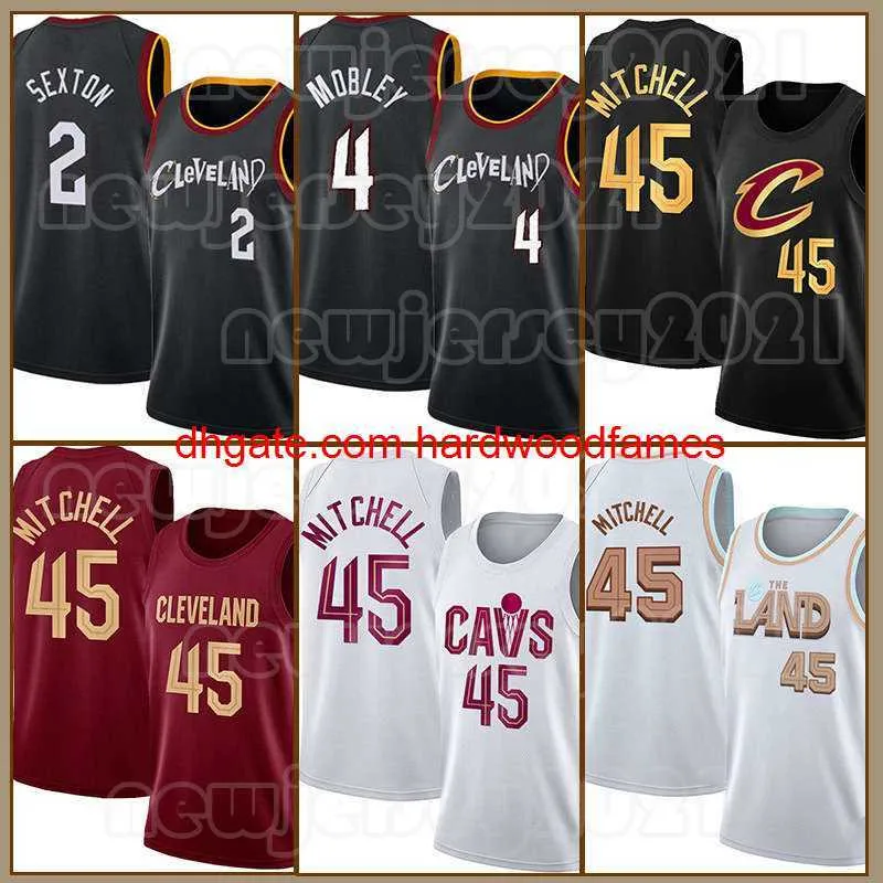 Donovan Mitchell Basketball Jerseys Evan Mobley Retro Patrick Collin Sexton Mens Shirt RJ Barrett 2023-2024 City 45 2 4 9 33 Jerseys