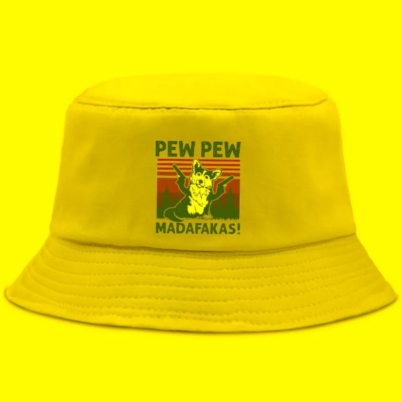 Beretten grappige pew madafakas coole hond panama hoeden vrouwen mannen mode strand pet zonnebrandcrème hiphop vissers caps outdoor emmer hatberetten