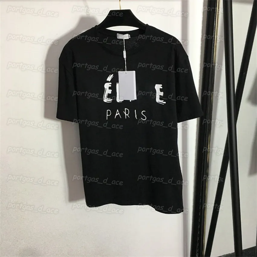 Baskılı Kadın T Gömlek Paris Moda Pamuk T Shirt Yaz Serin Rahat Sokak Stili Üstleri