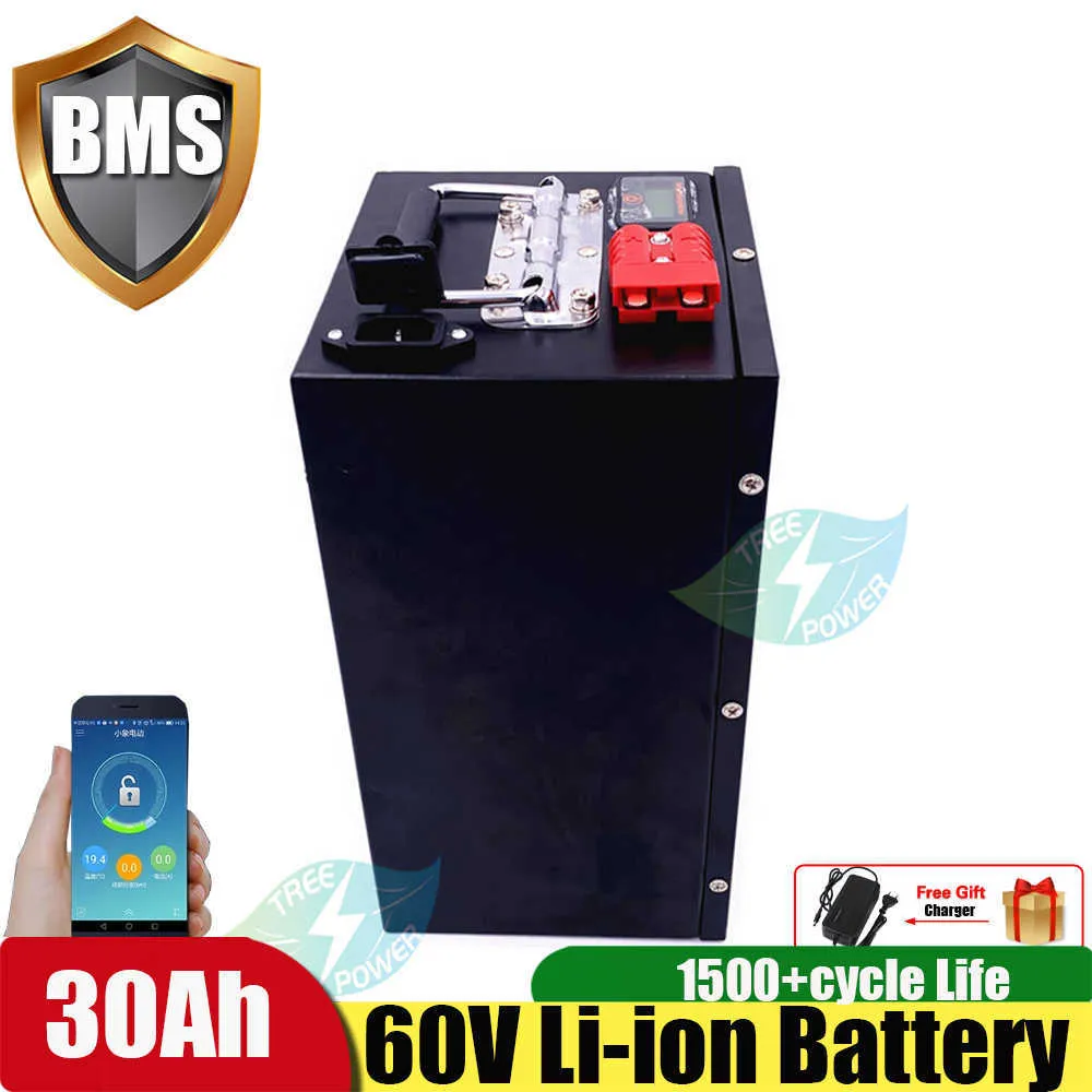 60V 30Ah Lithium Battery Replace Lead Acid Battery 60v 30Ah Li Ion With 50A BMS For 3000W Scooter Go Cart Tricycle Golf Club