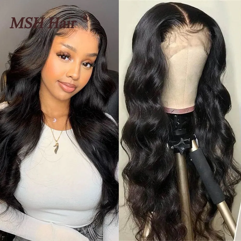 Hair band MSH HD Lace Frontal Peruvian Body Wave Front Human s for Women Clre 230214