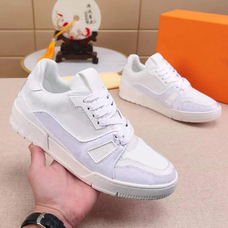 White Designer Trainer Sneaker Casual Shoe Luxury Designers 2023 Genuine Leather Sneaker 13 Colors Velvet Suede