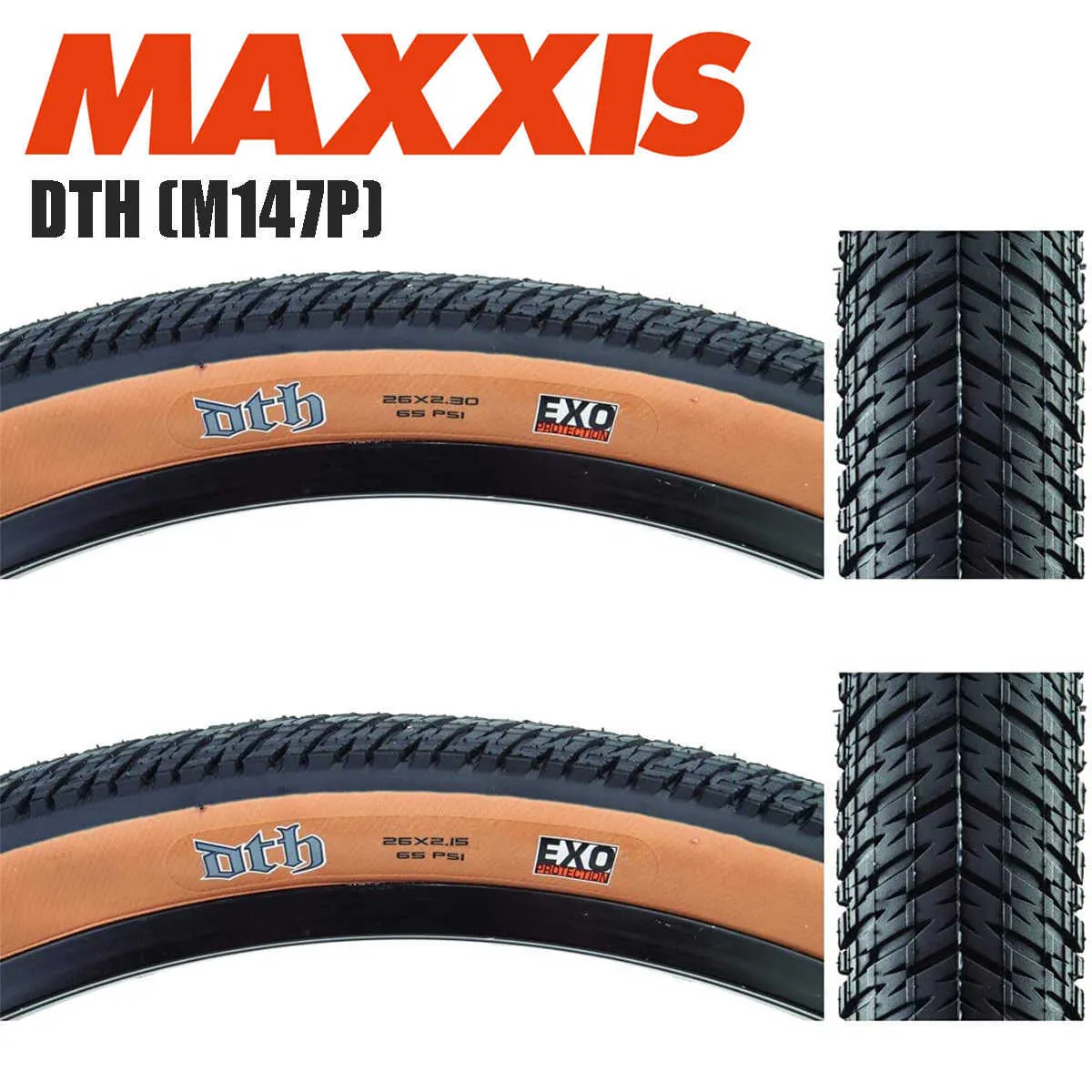 自転車MaxxisタイヤDTH（M147P）20x1.95 26x2.3 26x2.15フォーディングタイヤBMXバイシクルタイヤMTBマウンテンバイクブラック/DSKフォールド/60 SC/EXO 0213
