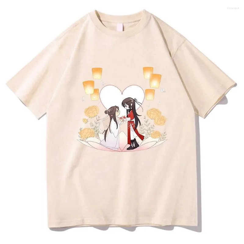 女性のTシャツ天国の役人祝福ティアン・グアンci fu tgcf美学Tシャツ女性コットンファッション漫画ハイストリートカワイ