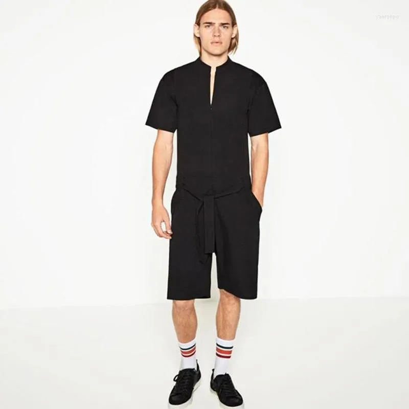 Men's Shorts Spring Men's Casual Jumpsuit Overalls Streetwear Oversized Male Loose Summer Tide Quality Hip Hop Pants Plus Size