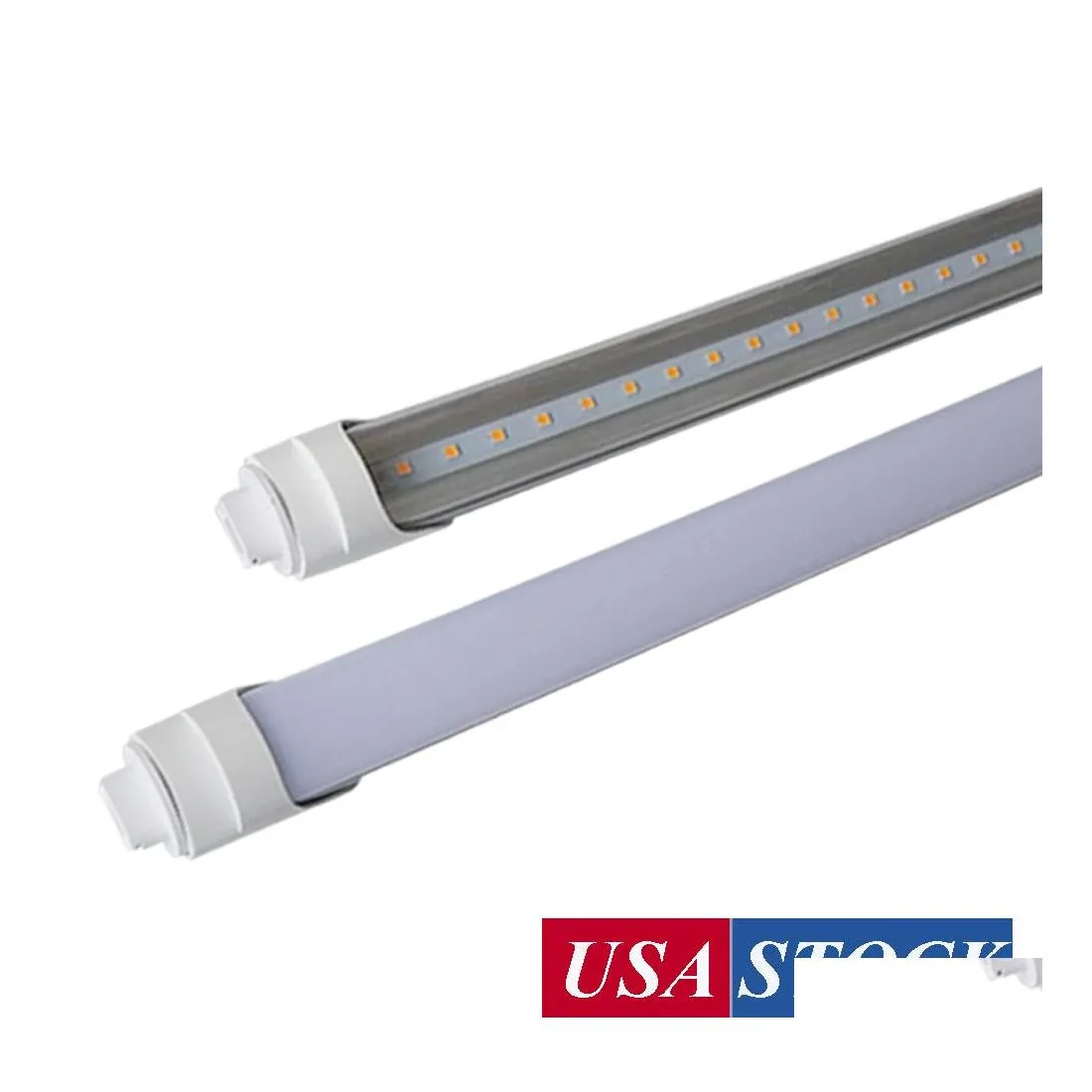 LED -buizen enkele pin R17D Base Shop Licht 96 inch koeler Deur BBS 8ft 45W 72W T8 Lichten 8 voet fluorescerende buisvervanging druppel del Dh60m