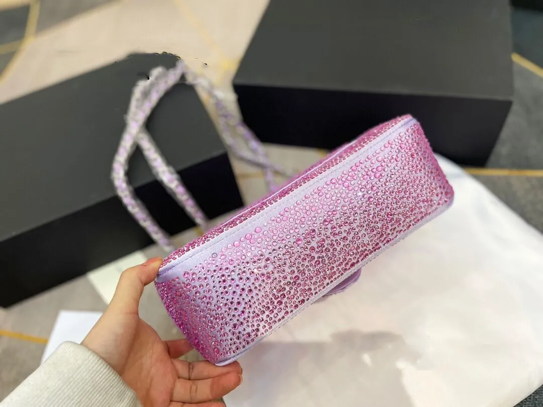 デコ162♡337♡専用ページ♡ DHgate.com:Chic Rhinestone Mini Flap Bag - Premium Leather