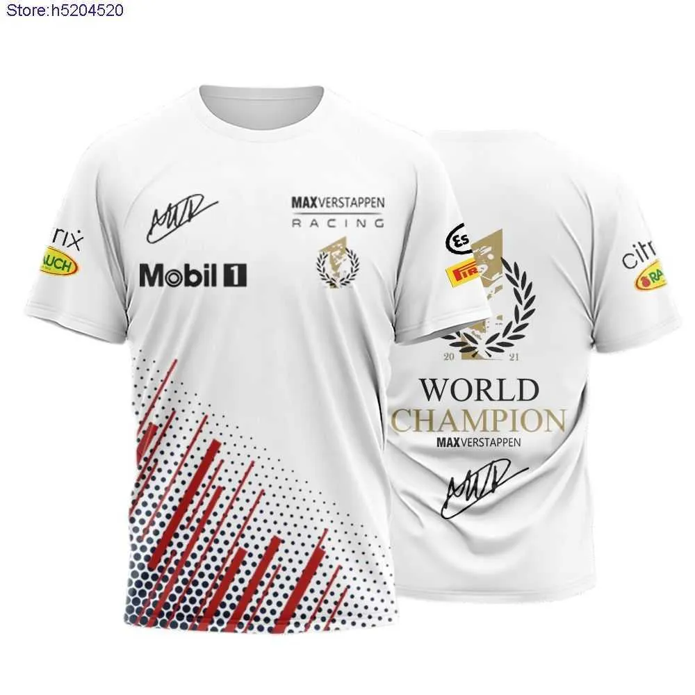 Camiseta masculina 2023 nova moda F1 Formula 1 Team Drivers Summer Drivers Campeão do mundo Fãs Max Bull Red Color Bull 7845