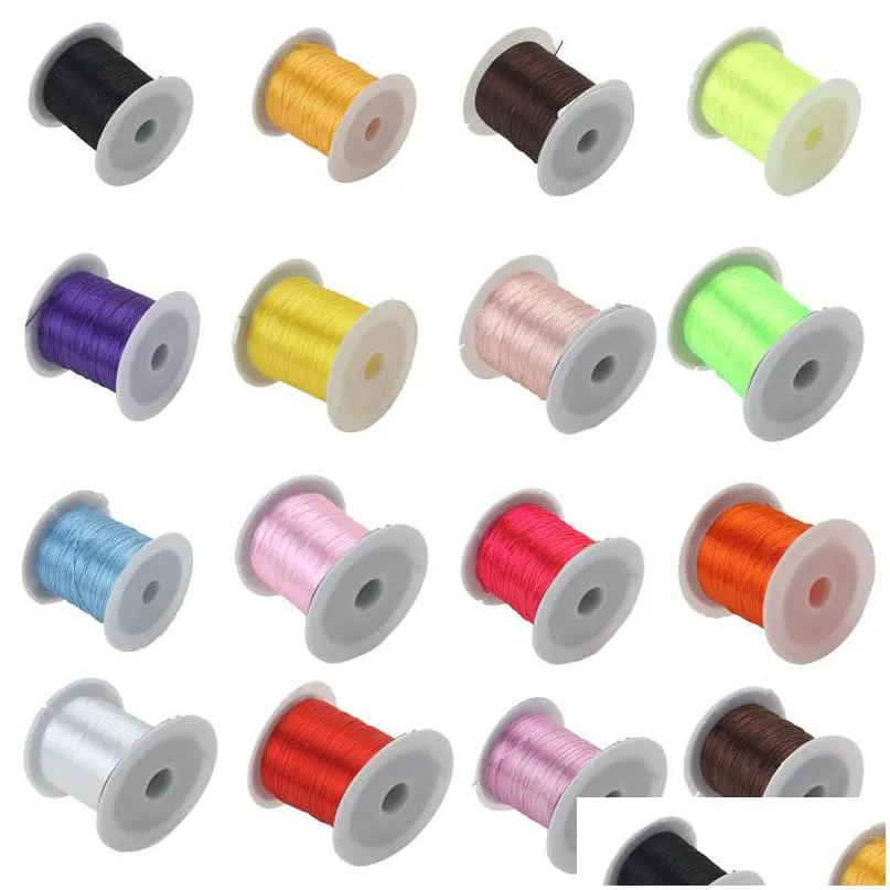 Other 10M/Roll 0.8Mm Elastic Cord Thread Jewelry Accessories Beading Line Strong Crystal String 16 Colors Diy Necklace Brace Dhgarden Dhxys