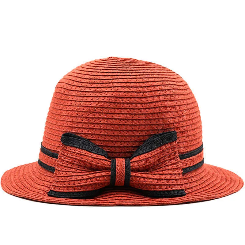 넓은 챙 모자 여성 패션 활 밀짚 모자 여성 버킷 모자 모자 여름 여행 접이식 UV 보호 소녀 해변 모자 R230214